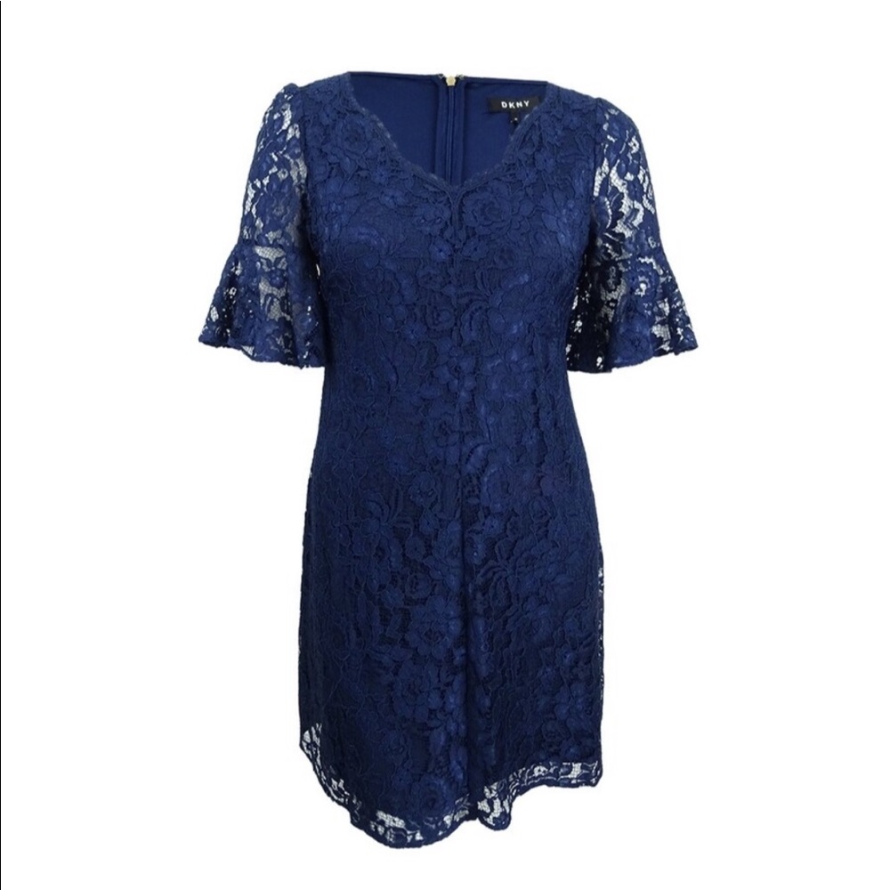 DKNY Navy Blue Lace Dress